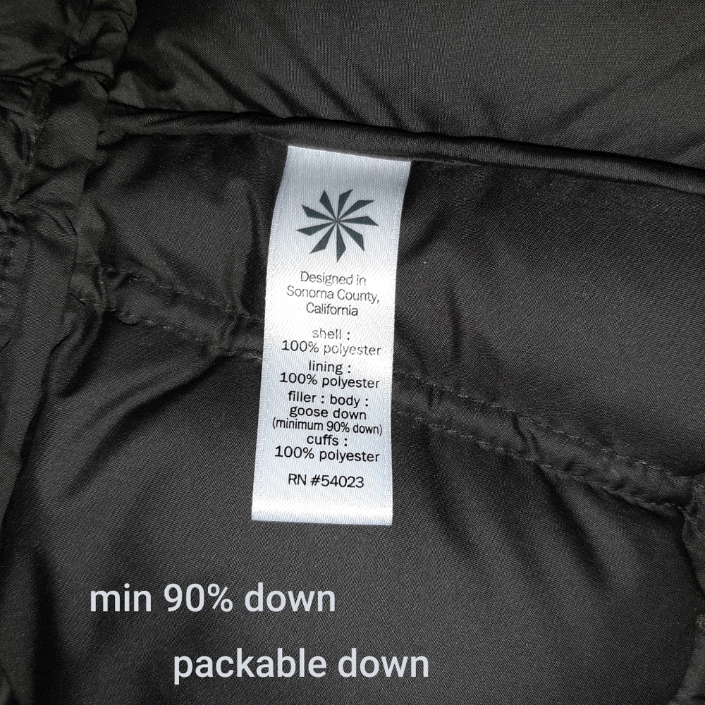 ATHLETA WOMEN'S 350360 WATER RESISTANT DOWNIEVILLE JACKET XXS - Picture 13 of 16